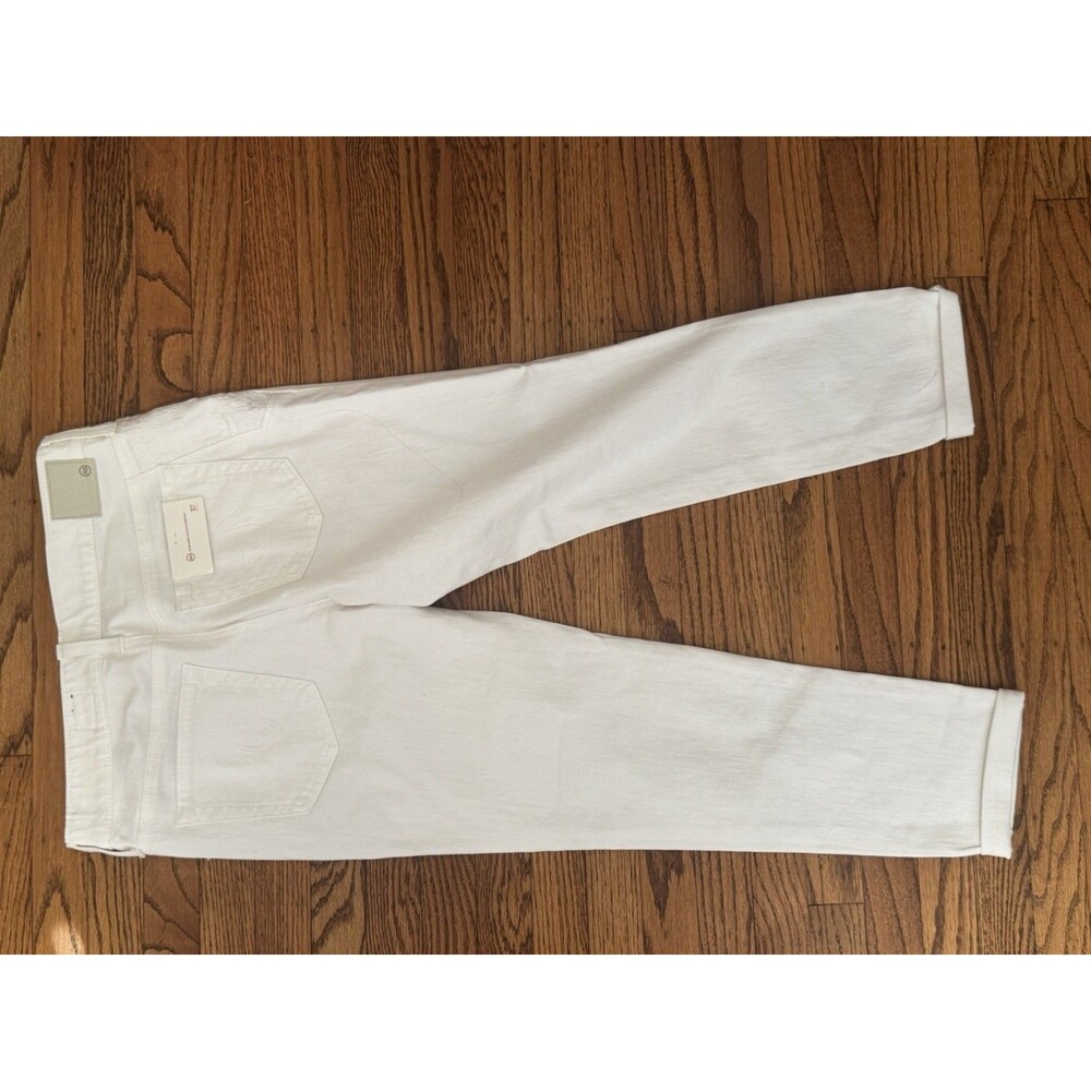 AG Adriano Goldschmied The Beau Slouchy Skinny Jeans 27 Optic White Ankle Sample - Picture 6 of 7
